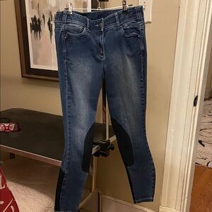 Ariat Indigo Skinny Riding Jeans with Black Knee Patches